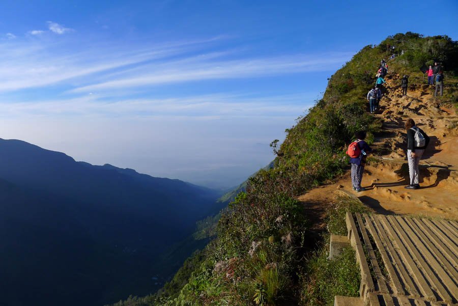 Walkers on the World's End trail