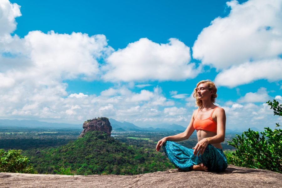 Yoga above the Cultural Triangle
